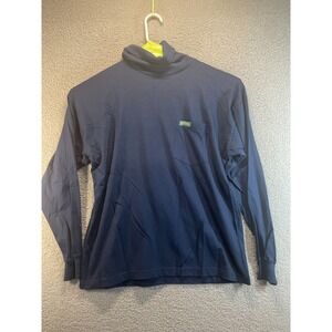 Vintage Duck Head ‎ Mock Turtleneck Long Sleeve Shirt Adult Large Blue Casual